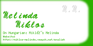 melinda miklos business card